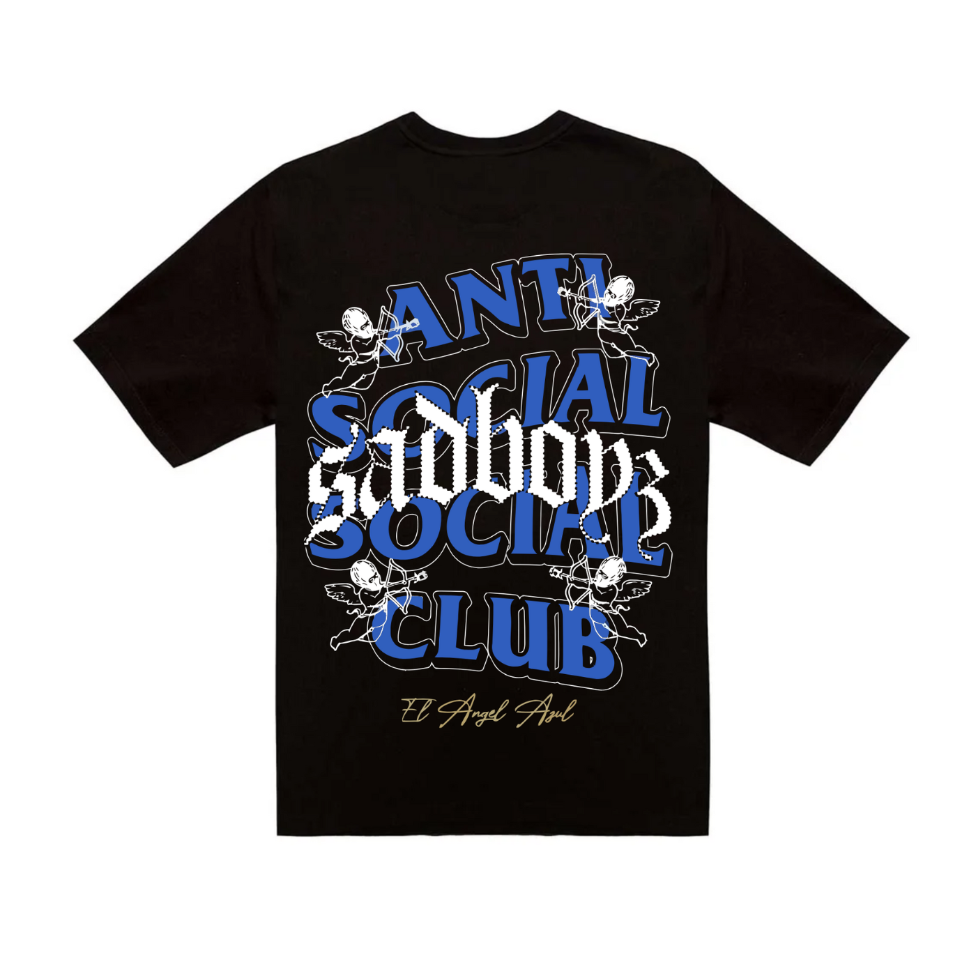 Playera Antisocial Club Junior H Angel Azul