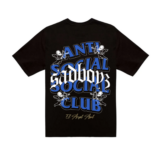 Playera Antisocial Club Junior H  Angel Azul
