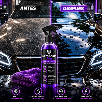 CeraShine Pro™ · Cera Restauradora + Protectora Cerámica Devuelve el Brillo de Fábrica a Tu Auto en 10 Minutos