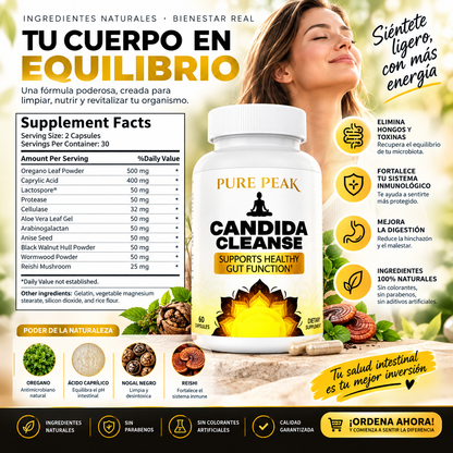 Candida Fórmula Estadounidense Adiós Hinchazón y Antojos por Dulce en 30 Días