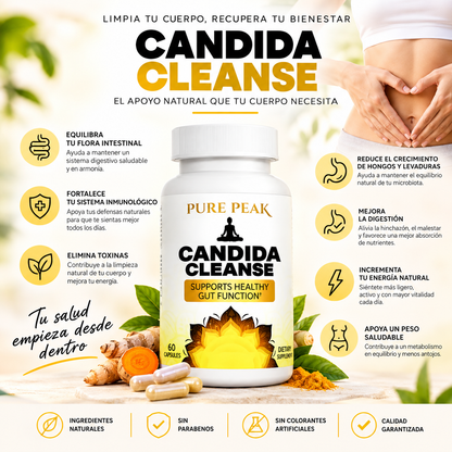 Candida Fórmula Estadounidense Adiós Hinchazón y Antojos por Dulce en 30 Días