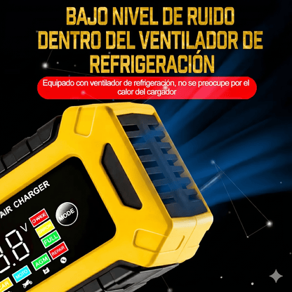 Cargador Inteligente de Batería 12V-6A con Modo REPAIR — Carga, Mantiene y Revive tu Batería - Veluxe Store