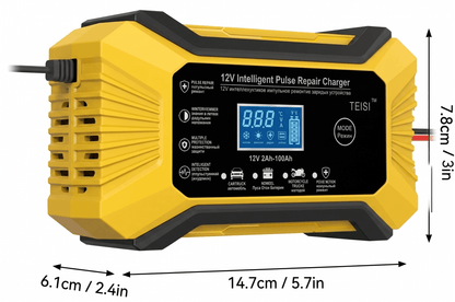 Cargador Inteligente de Batería 12V-6A con Modo REPAIR — Carga, Mantiene y Revive tu Batería - Veluxe Store